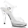 Fabulicious - FLAIR408 Sandale à bride à la cheville - Blanc/Couleur argent Product image